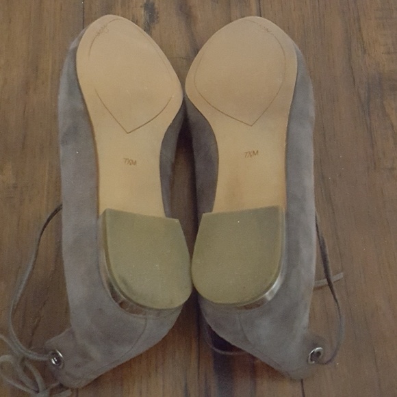 Halogen - Gray‎ Suede Nella Ghillie Flats - Picture 5 of 7
